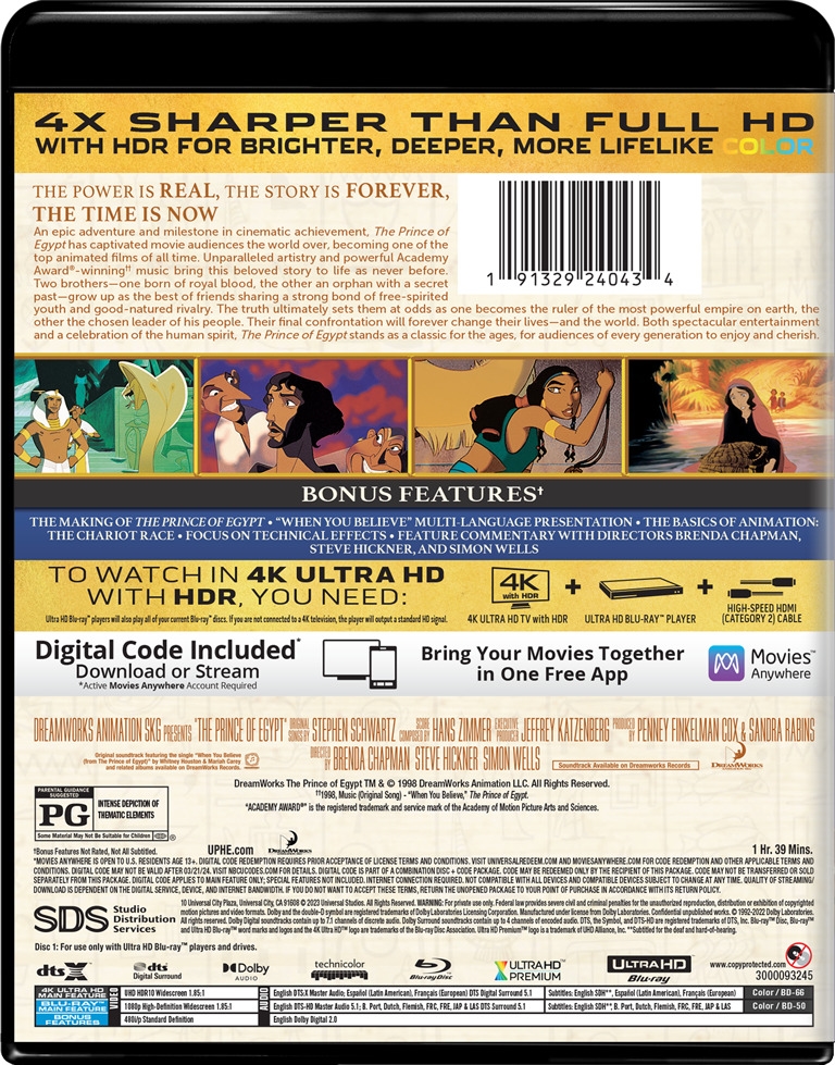 darren morgans recommends Prince Of Egypt 1080p