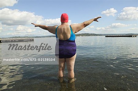 fat girl in bathing suit