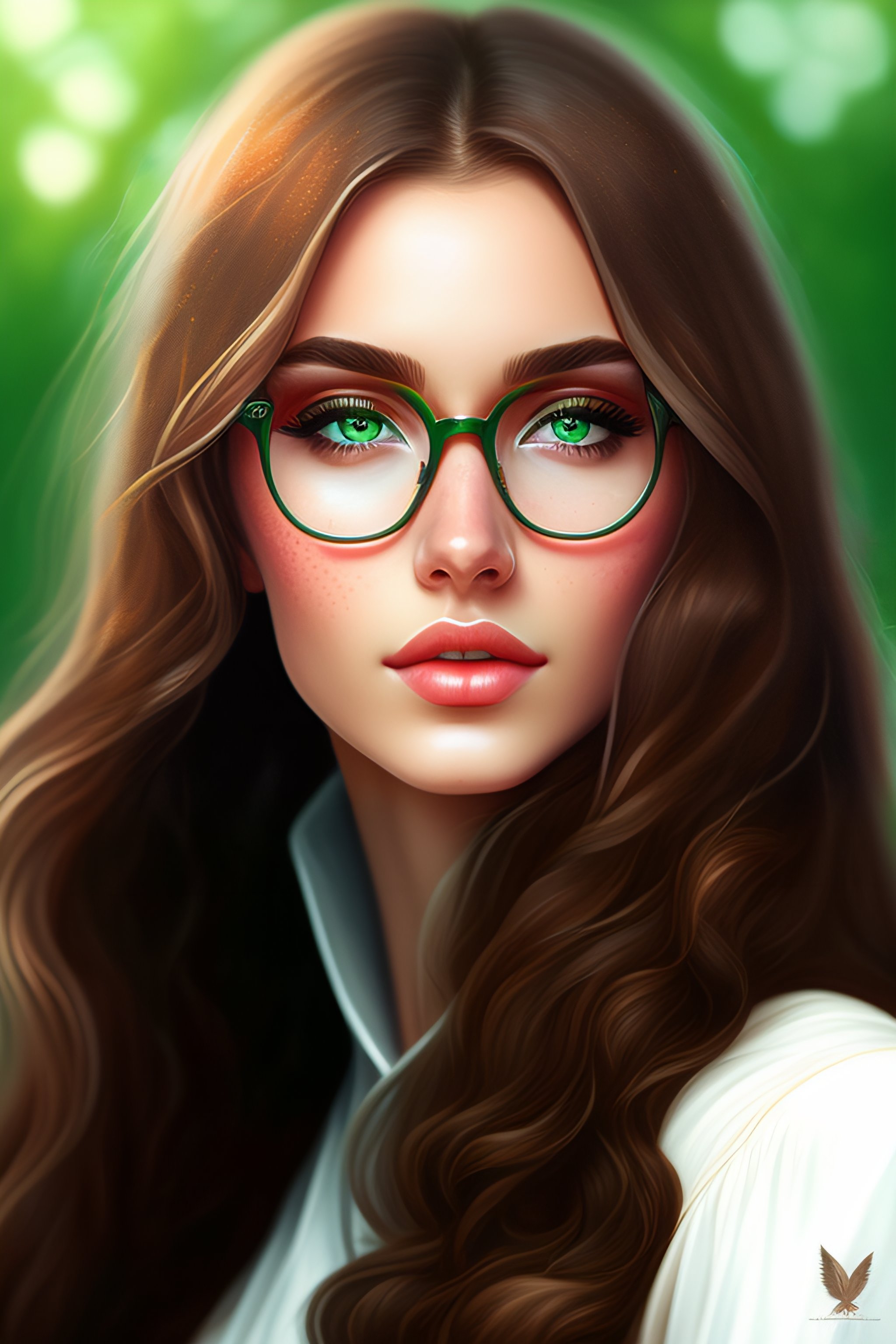 Best of Girl with brown hair and glasses