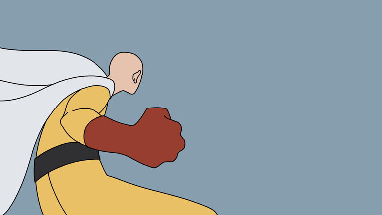 bluff king recommends one punch man saitama gif pic