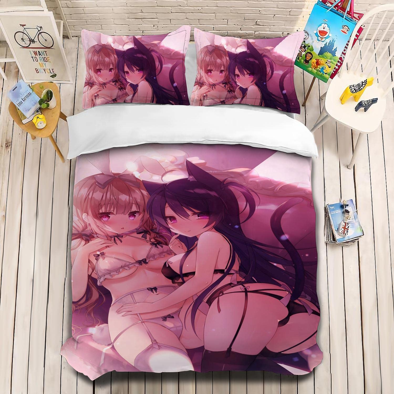 hot anime girls in bed