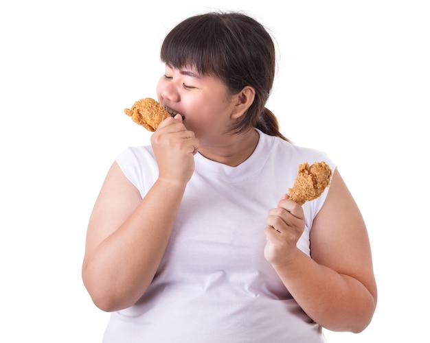 Best of Fat lady eating chicken