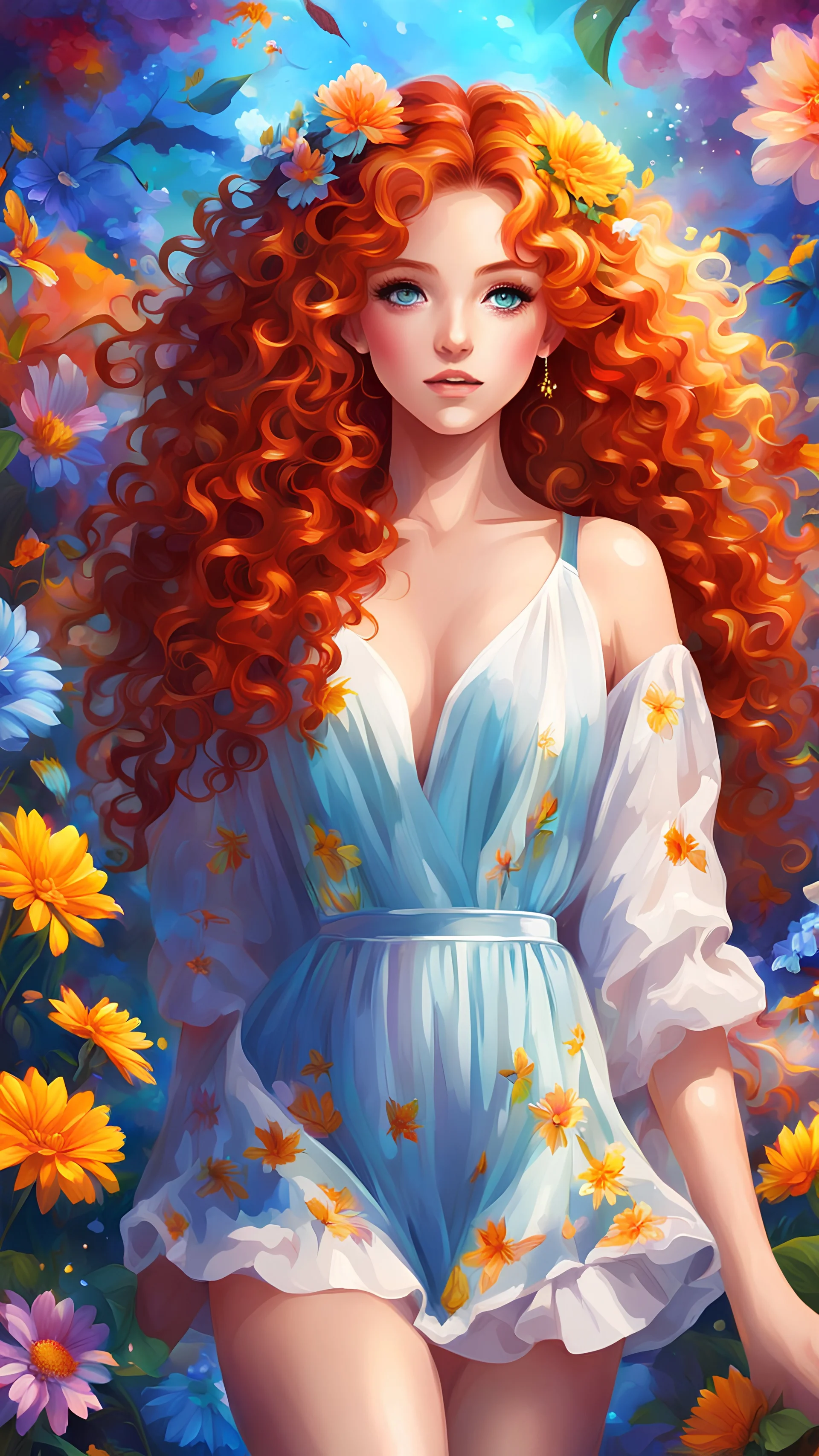 Best of Anime girl with curly red hair