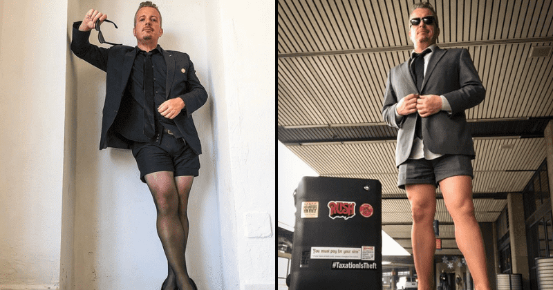 amy christie recommends Men Caught Wearing Pantyhose
