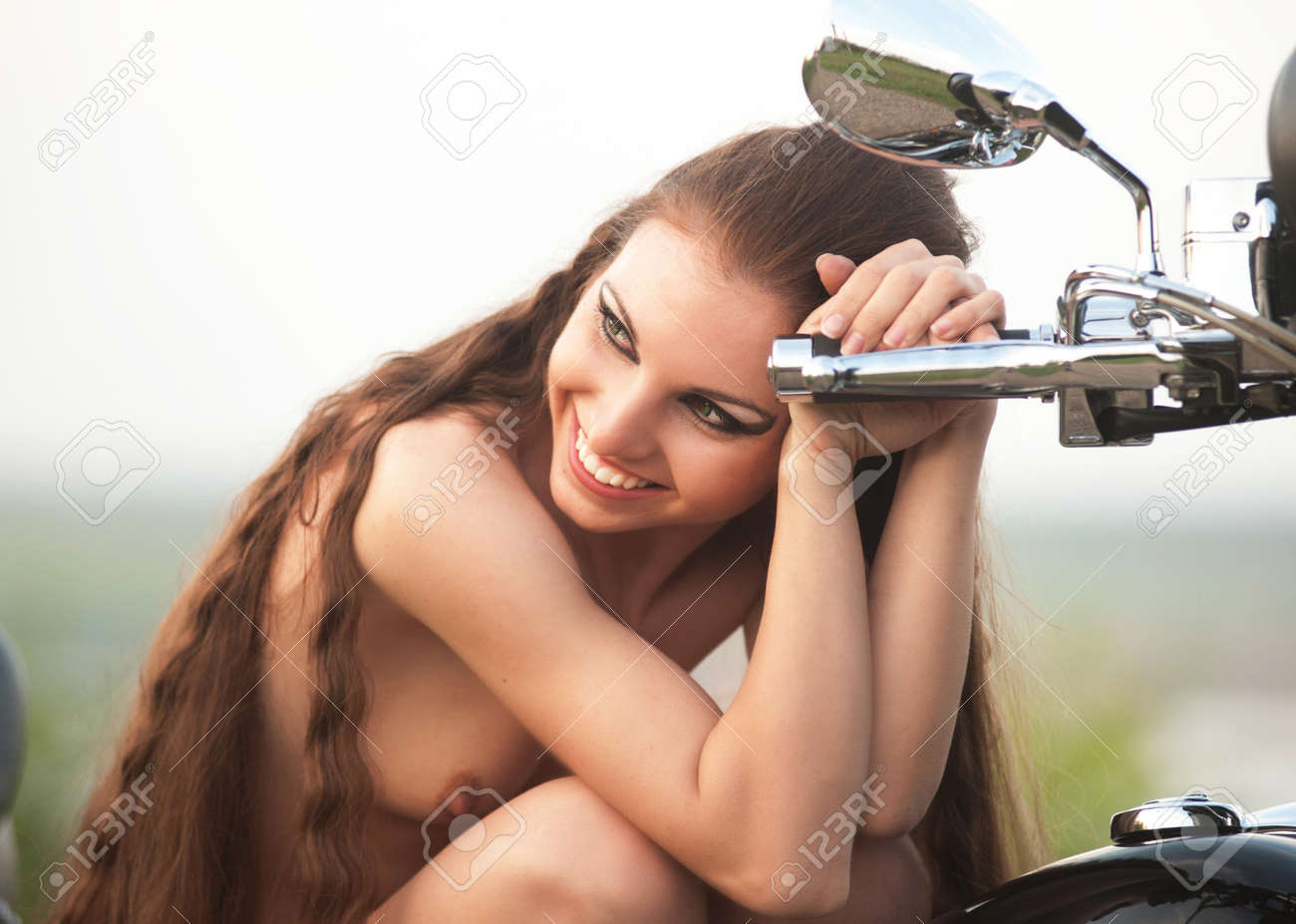 nude wife motorcycle