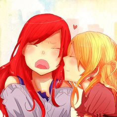 Best of Erza and lucy kiss