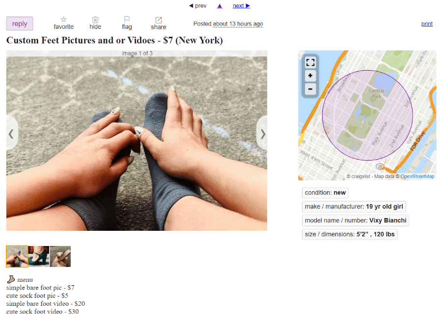 How To Sell Feet Pics On Craigslist fitness class