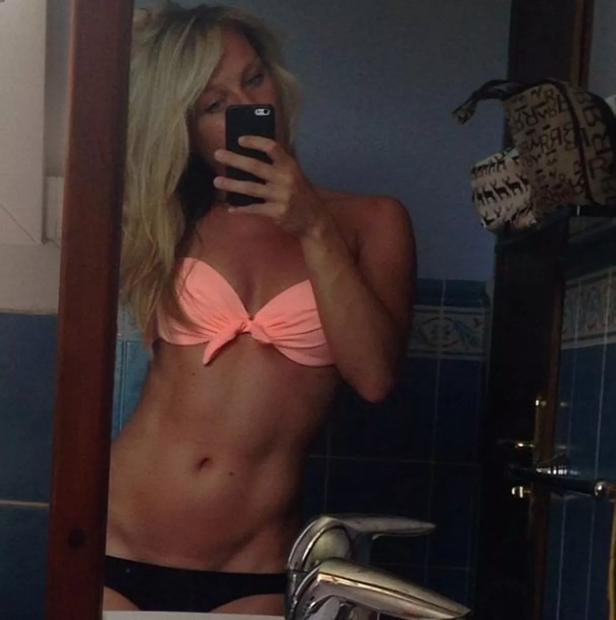 Best of Hot blonde mirror selfies