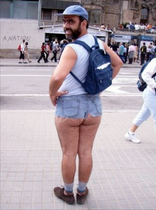 Best of Man wearing daisy dukes