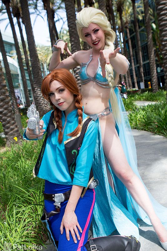 anindya bose recommends slave leia elsa cosplay pic