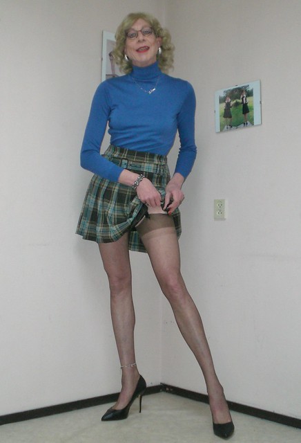 dann baker recommends stockings and mini skirt pic