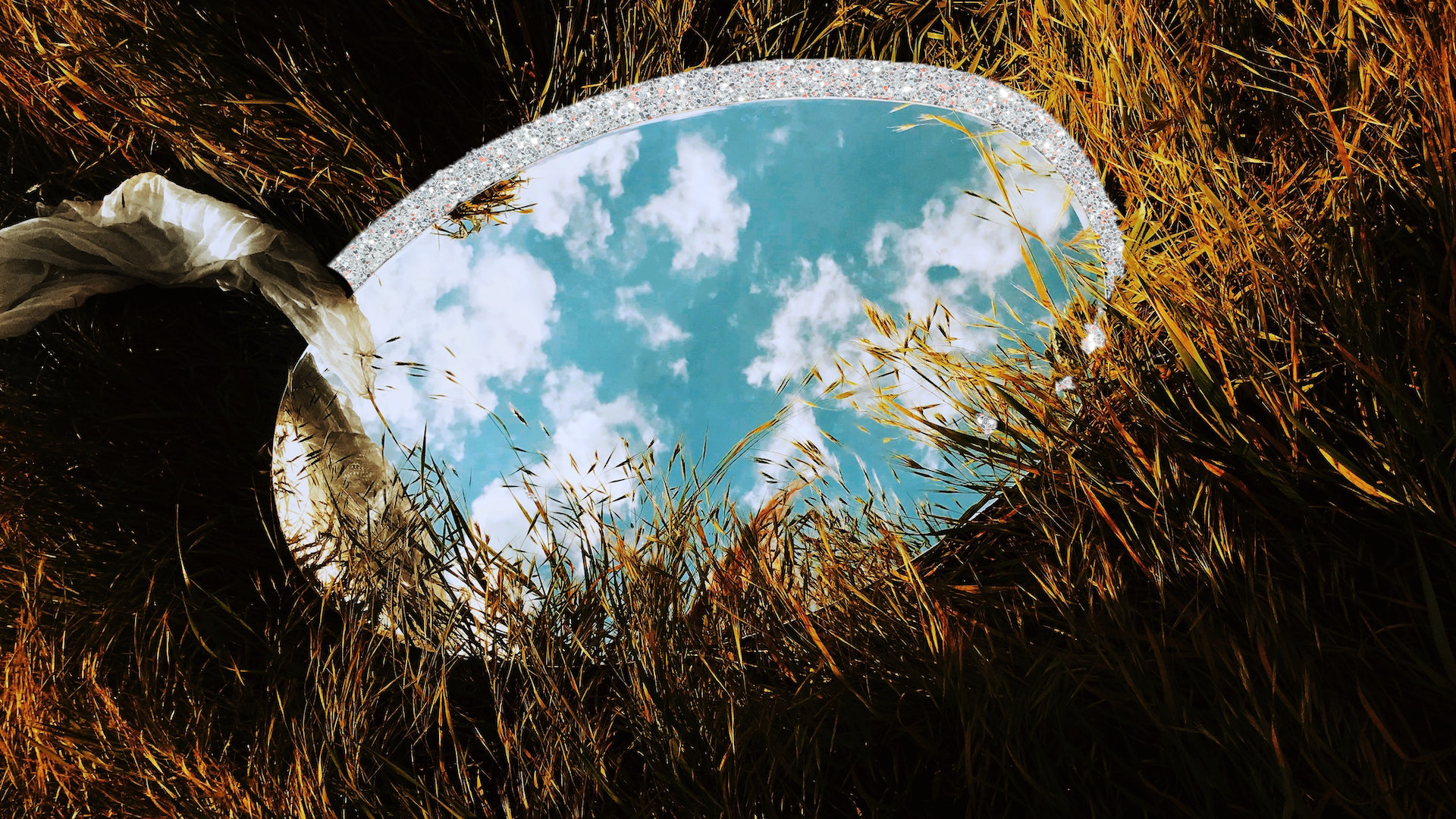 outdoor mirror photoshoot