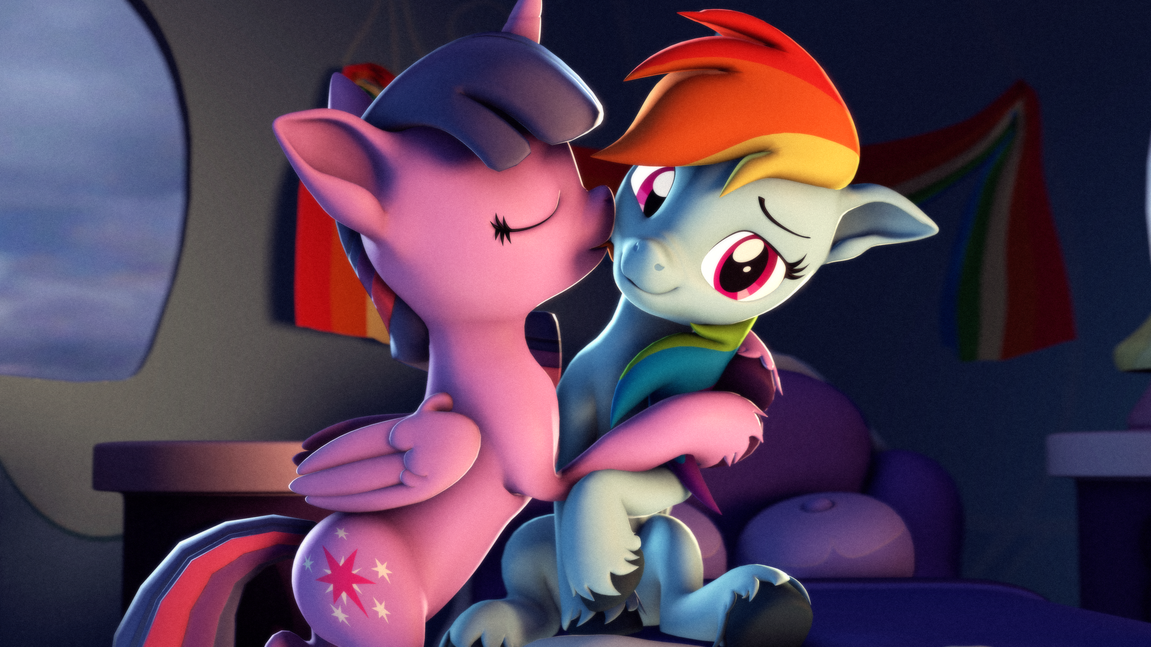 Rainbow Dash Kiss Twilight massasje swingersklubb