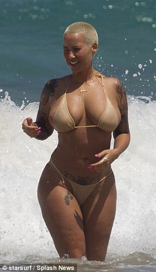 burley davis recommends amber rose naked beach pic