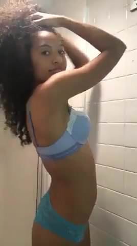 cute black girl stripping