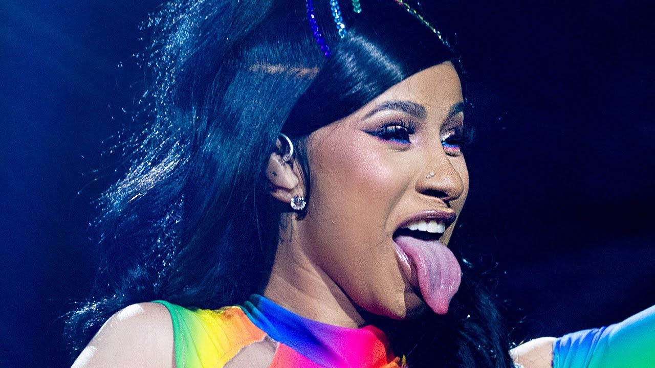 cardi b tongue