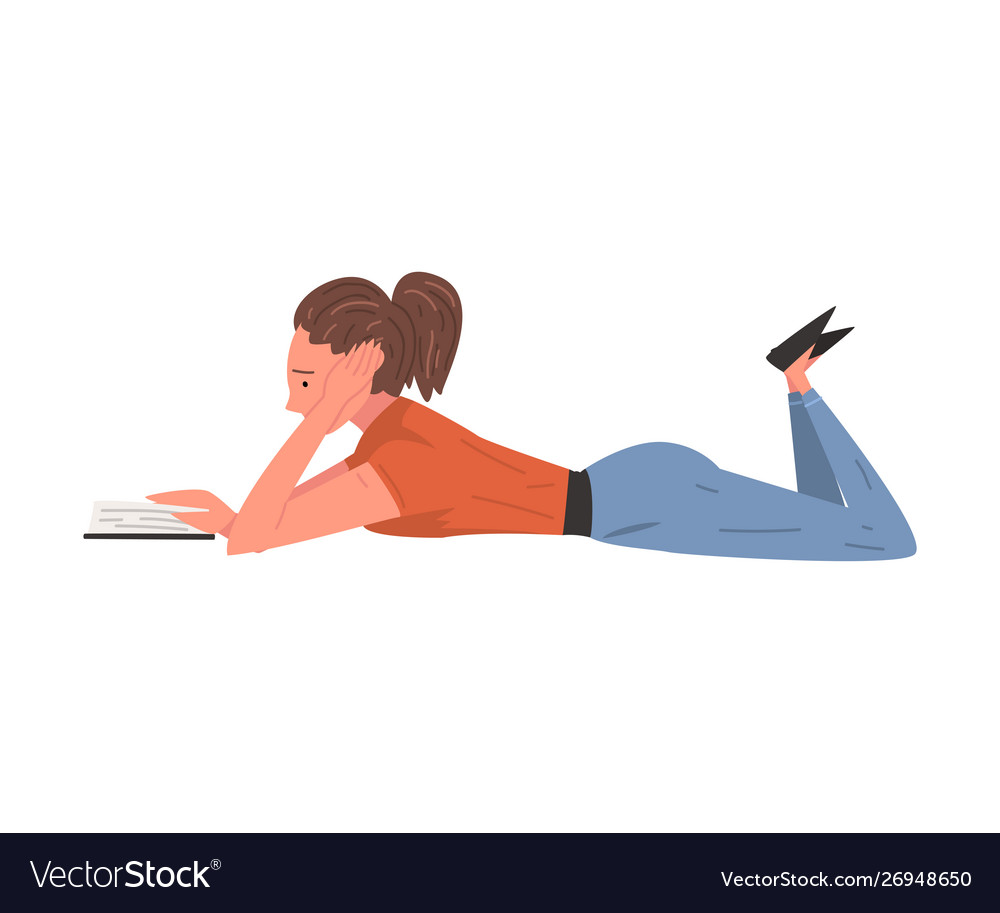 woman laying on stomach