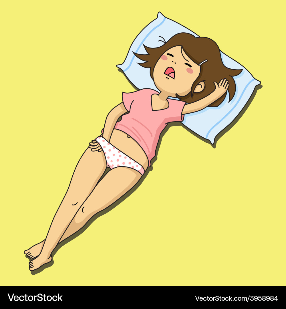 girl sleeping in underwear