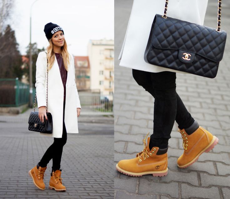 women wearing timberland boots