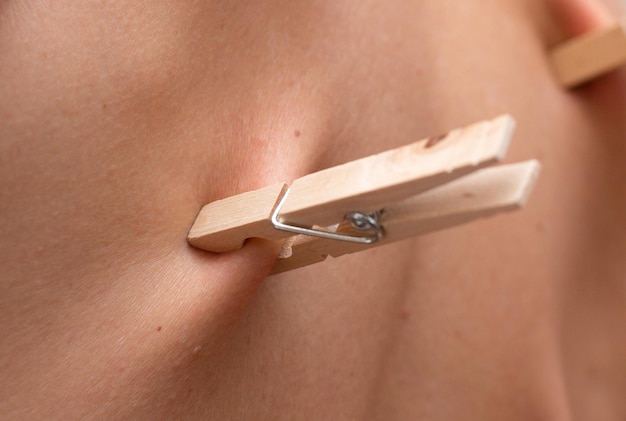 danielle delorme add photo clothespins on nipples