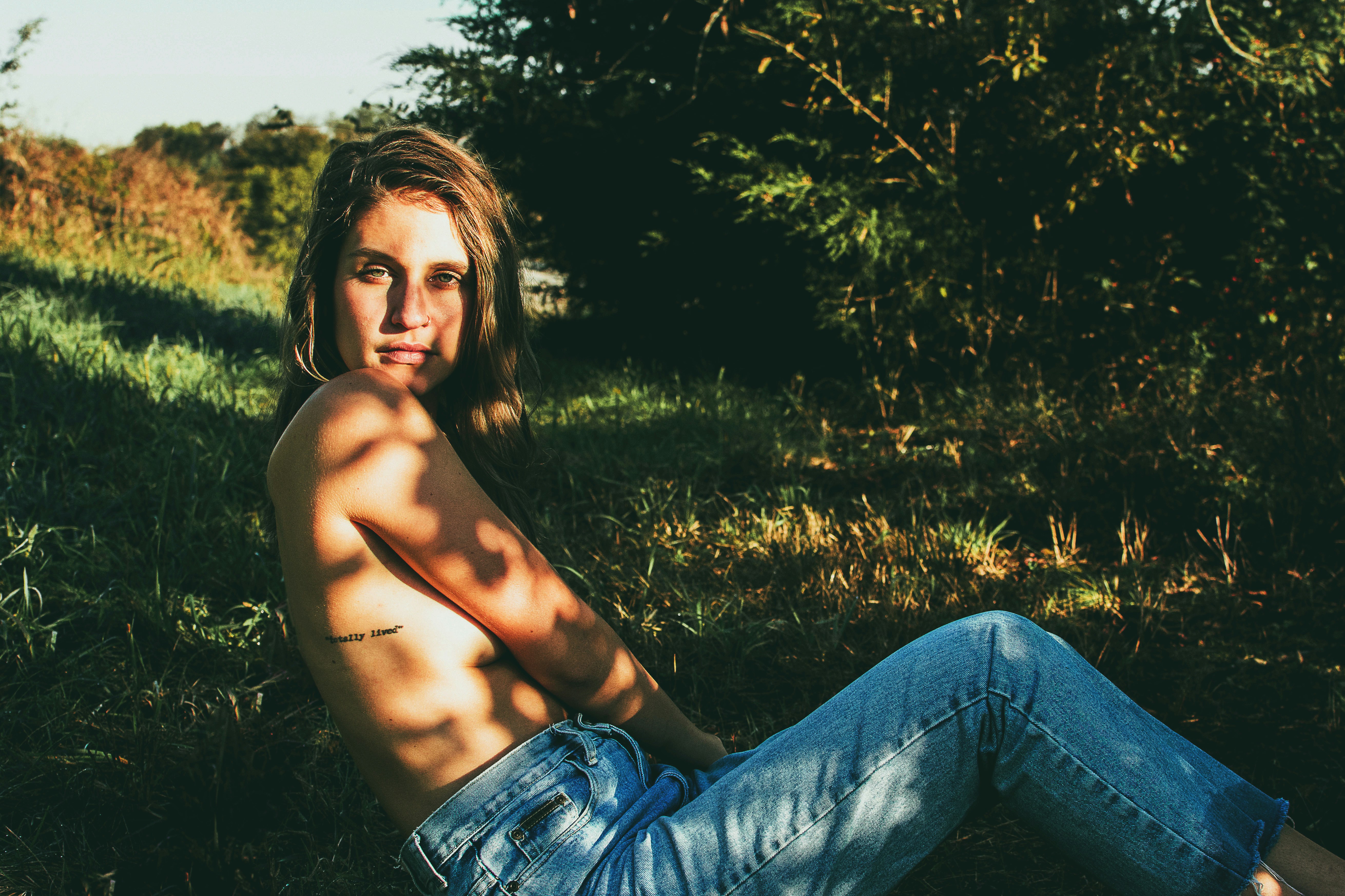 breanna mckinney share topless women in blue jeans photos