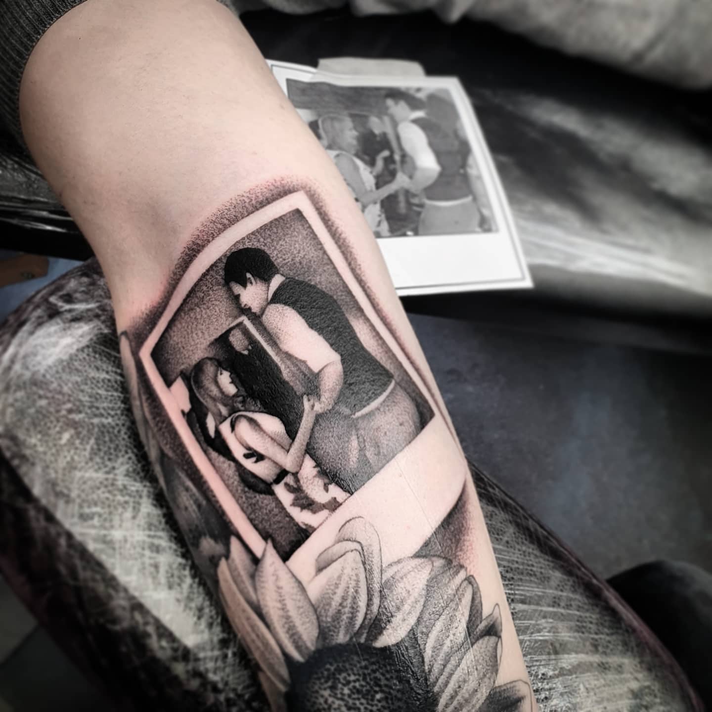 brandon diana share polaroid photo tattoo photos