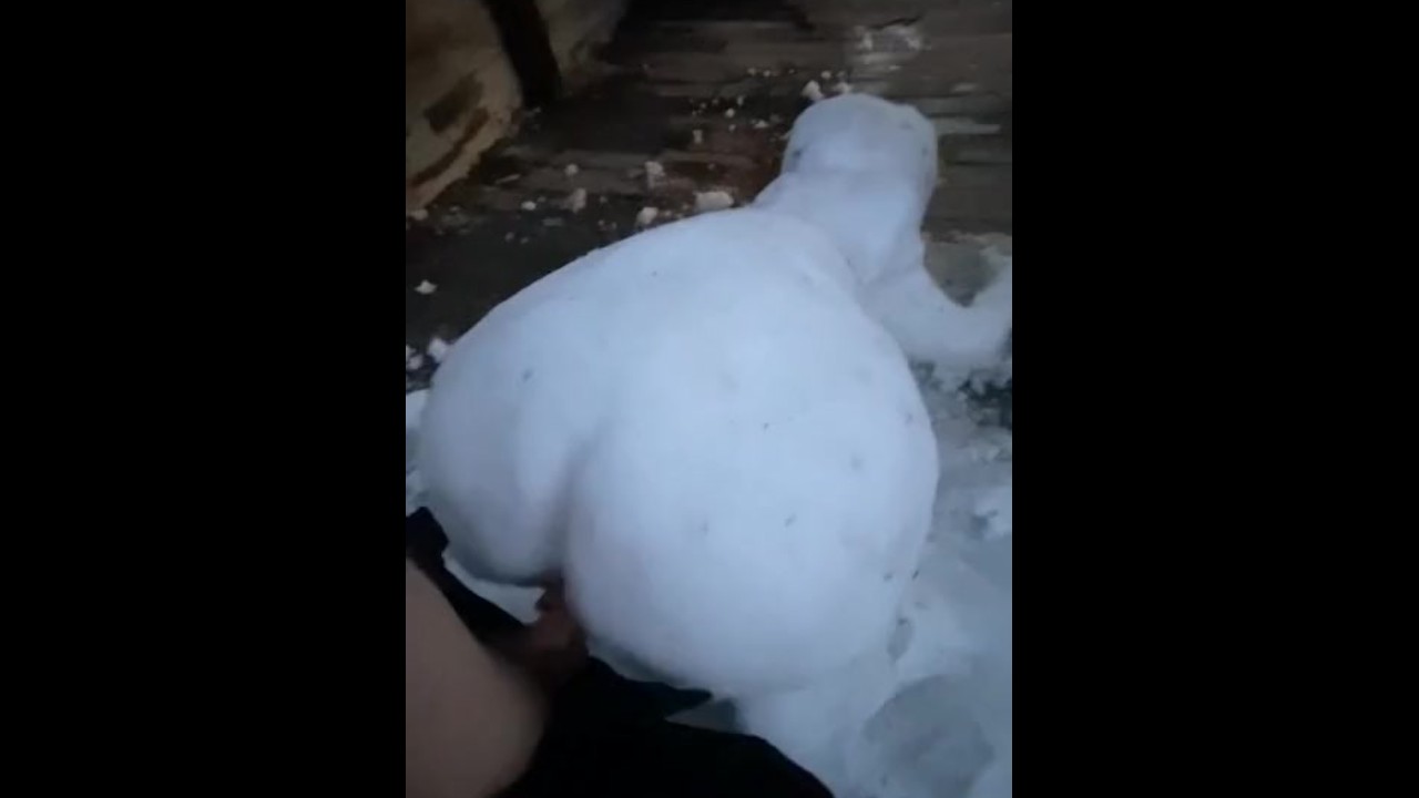 Best of Teen gets fucked by snowman