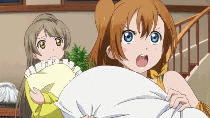 Best of Anime pillow fight gif