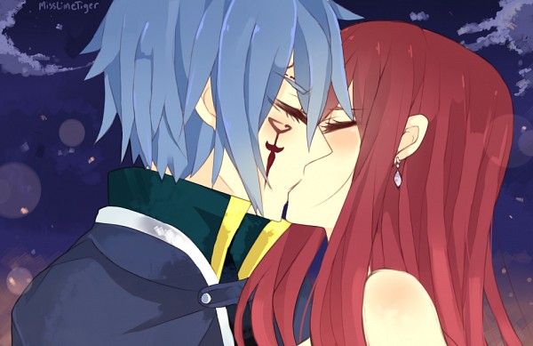 clare moody recommends erza and lucy kiss pic