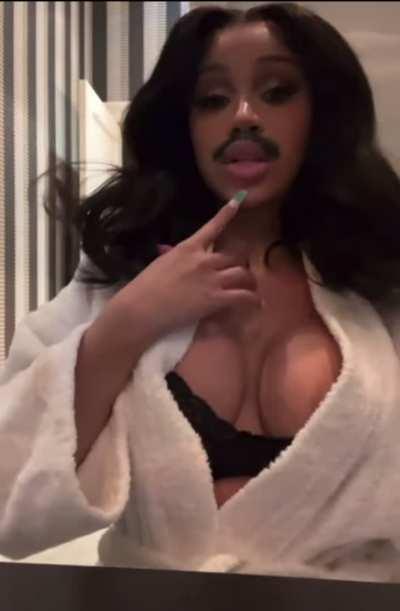 cardi b nipple slip