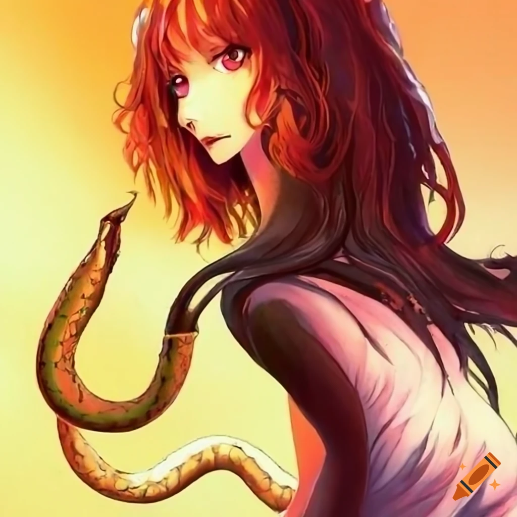 Anime Girl And Snake bed porn