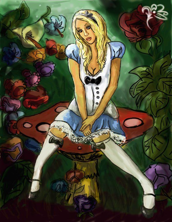 sexy alice in wonderland drawings