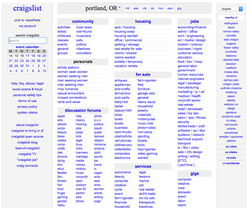 darren dinan recommends Www Craigslist Com Portland Oregon