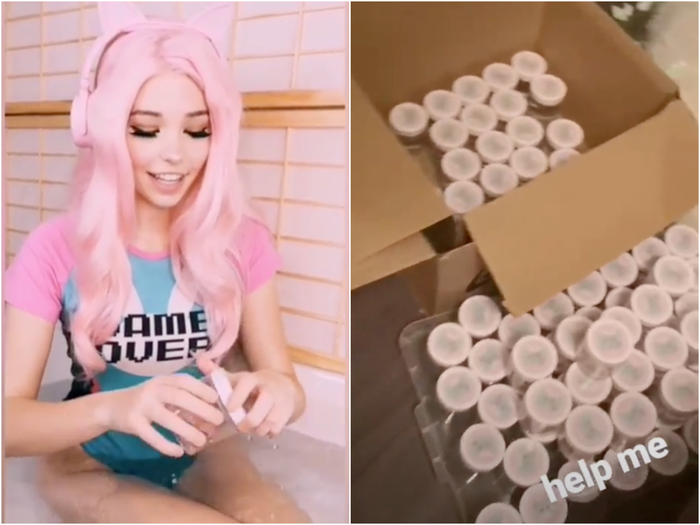 belle delphine nude bath