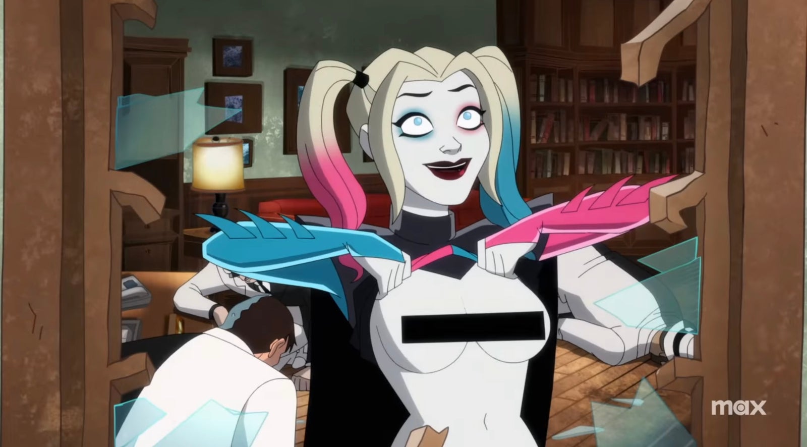 darcy mcfayden recommends harley quinn top less pic