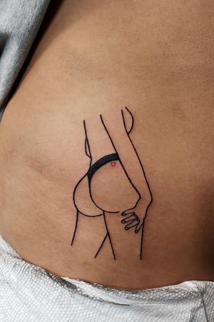 abeer gaber add tattoo on booty photo