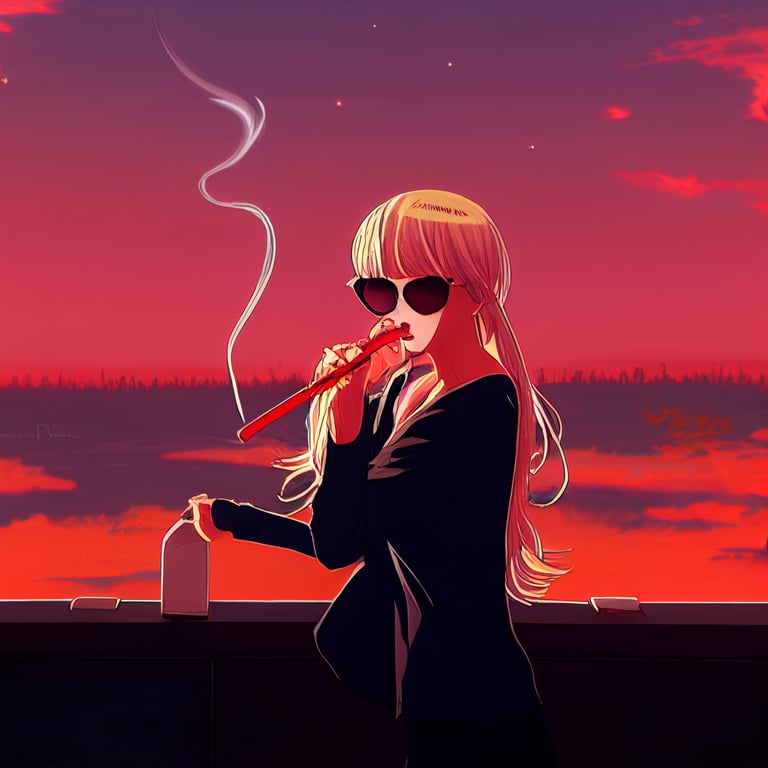 Best of Anime girl smoking