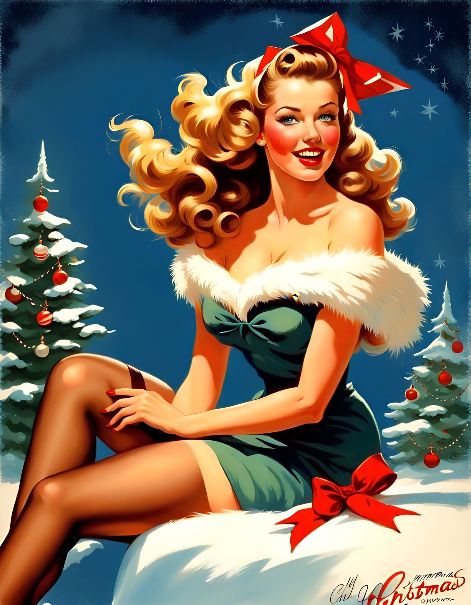 breno donato recommends vintage christmas pin up girl images pic