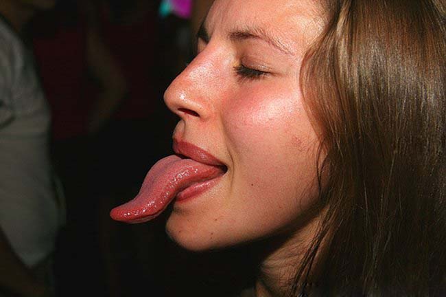 brenda brindle add chick with long tongue photo