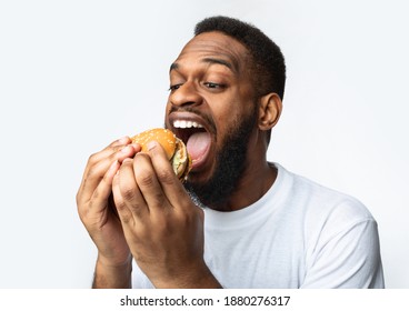 Best of Black guy eating hamburger