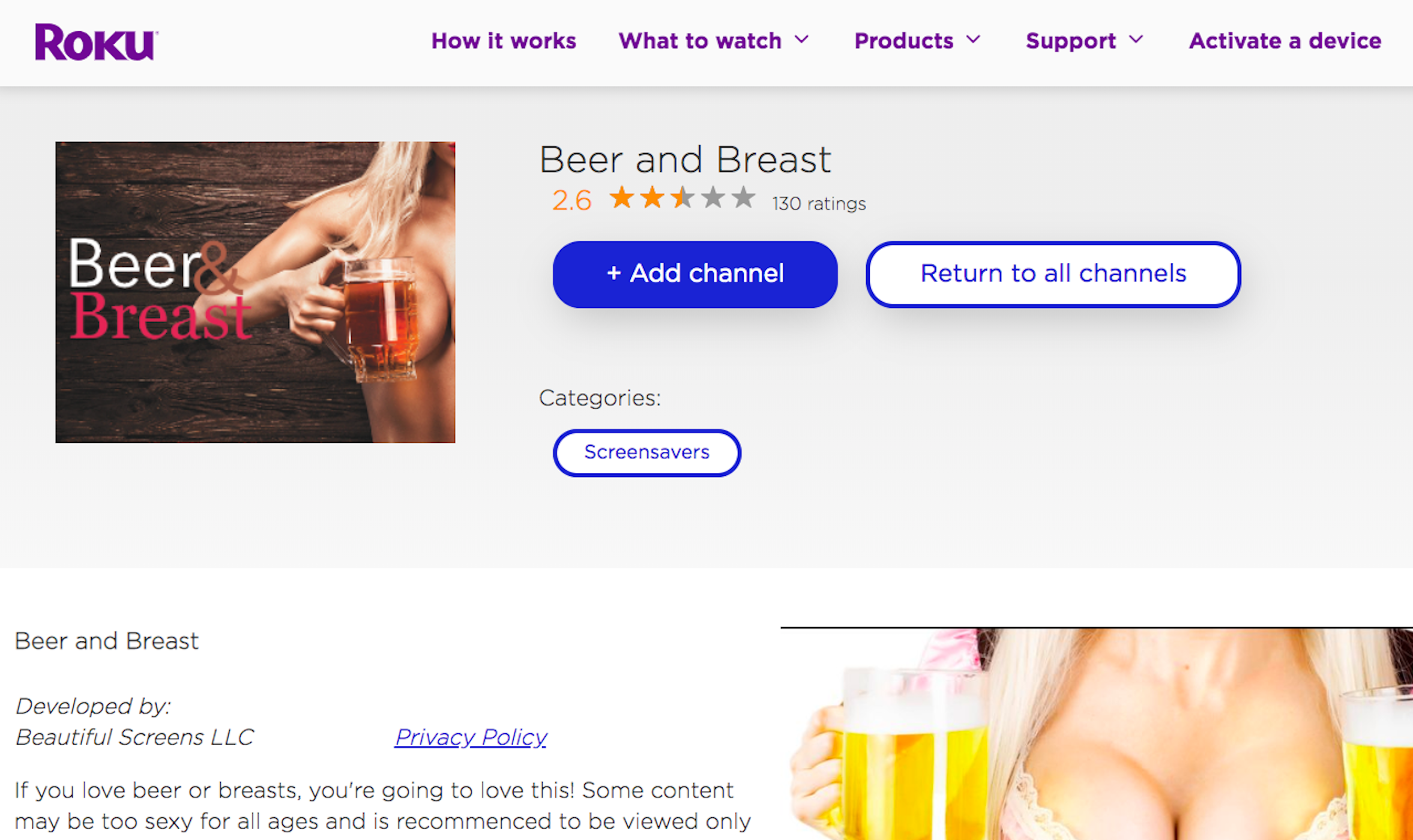 roku free porn channel