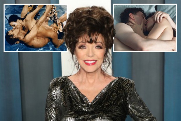 joan collins topless