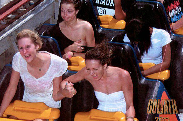 denise begin add photo amusement park nip slip