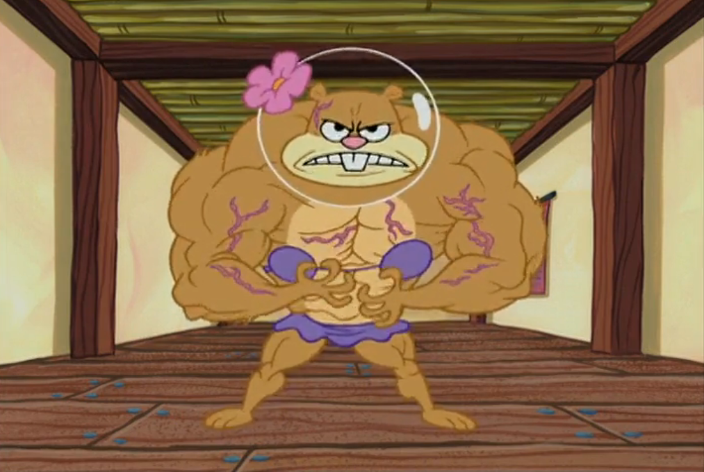 dave shue recommends sandy cheeks muscle growth pic