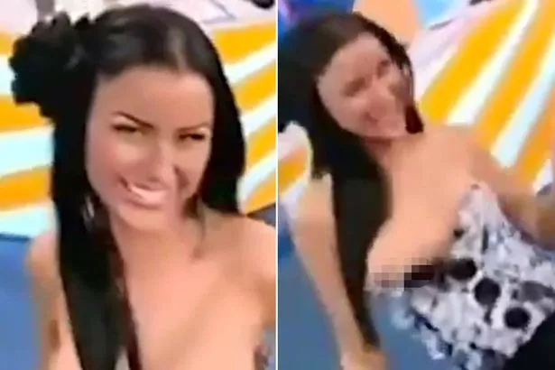 allie leff add photo hot weather girl flashes boobs on live television