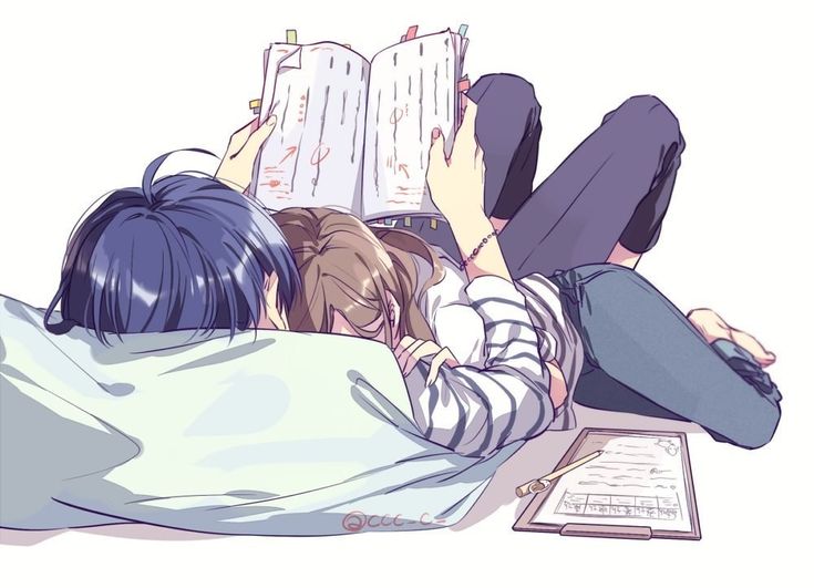 Cute Anime Couples Cuddling orgy photos