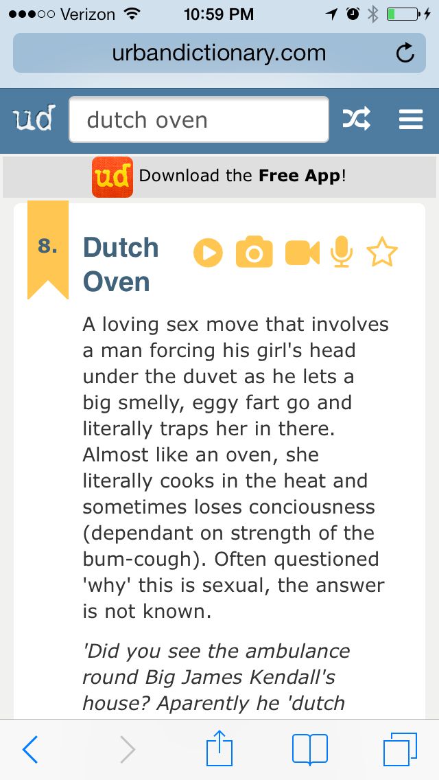 dutch oven sex