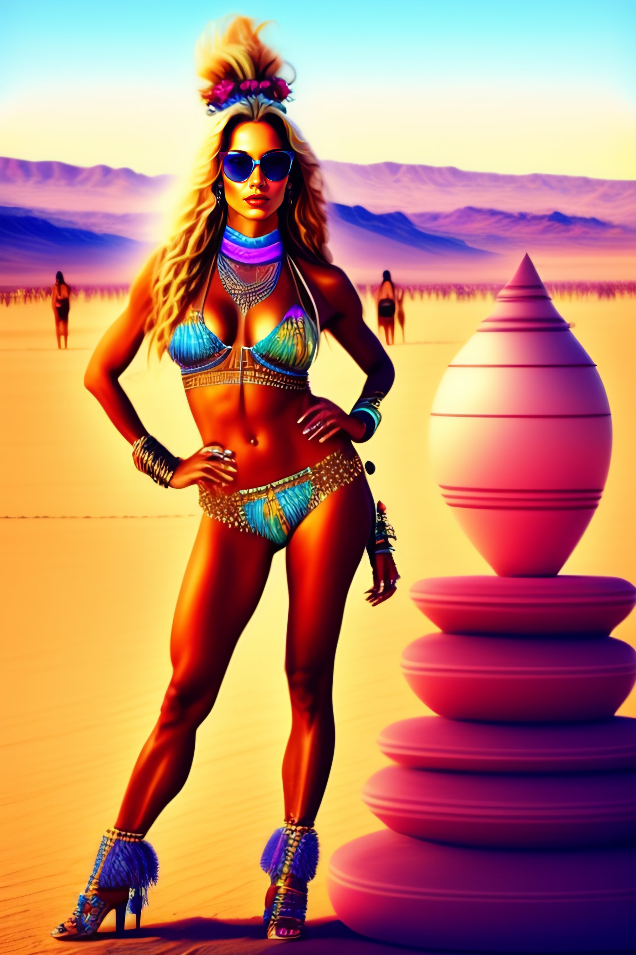 Hot Women At Burning Man of blondes