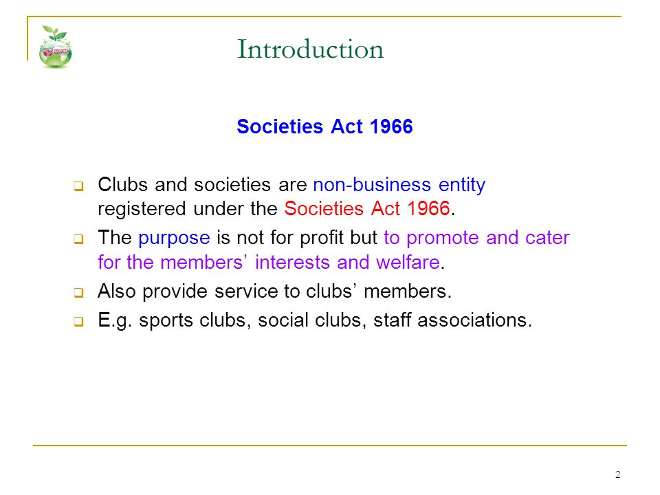 the purpose of clubs