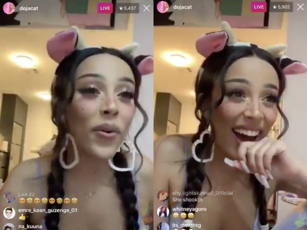 armida tolentino recommends doja cat instagram live pic